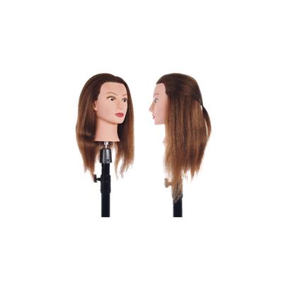 MANIQUÍ MUJER CABELLO 100% HUMANO 18" RUBIO 45CM BIFULL (SOPORTE INCLUIDO) CABEZA